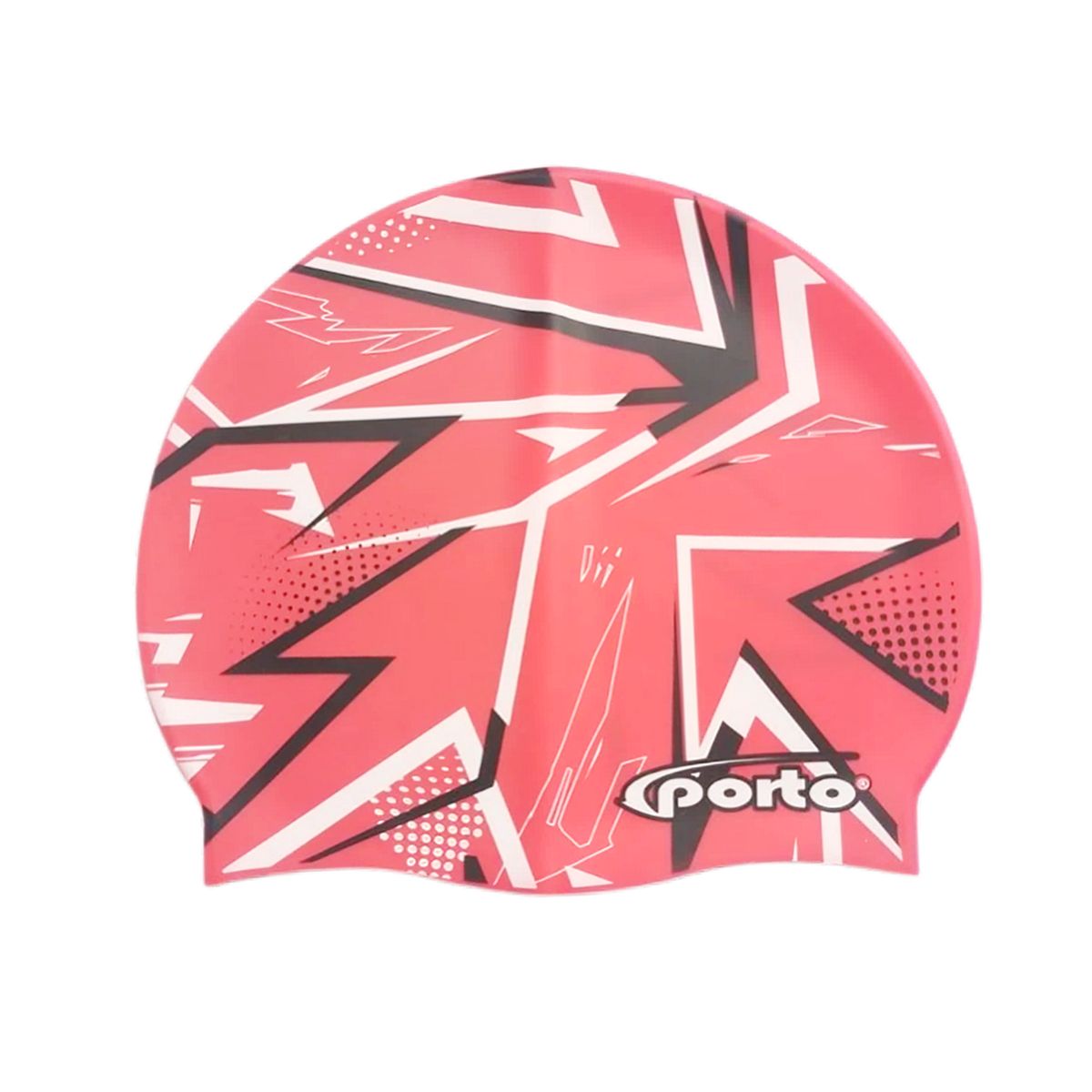 PORTO - GORRO PARA NATACIÓN DISEÑO ELÉCTRICO ESTÁNDAR PORTO ROJO