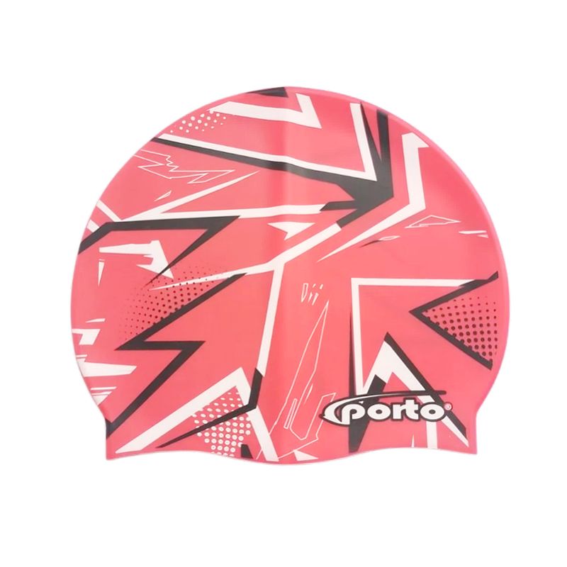 PORTO - GORRO PARA NATACIÓN DISEÑO ELÉCTRICO ESTÁNDAR PORTO ROJO