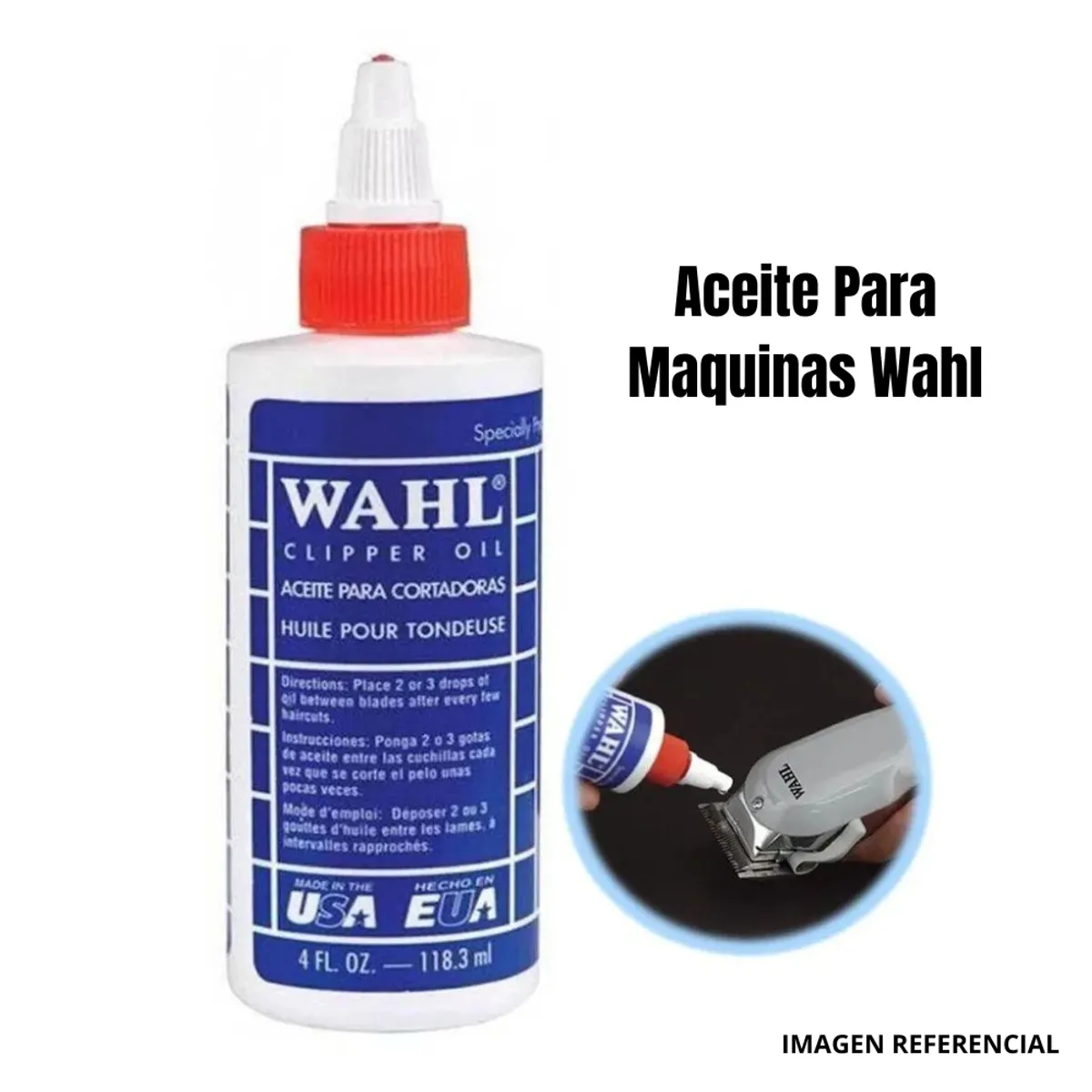 WAHL - Aceite Wahl para maquina de cortar cabello