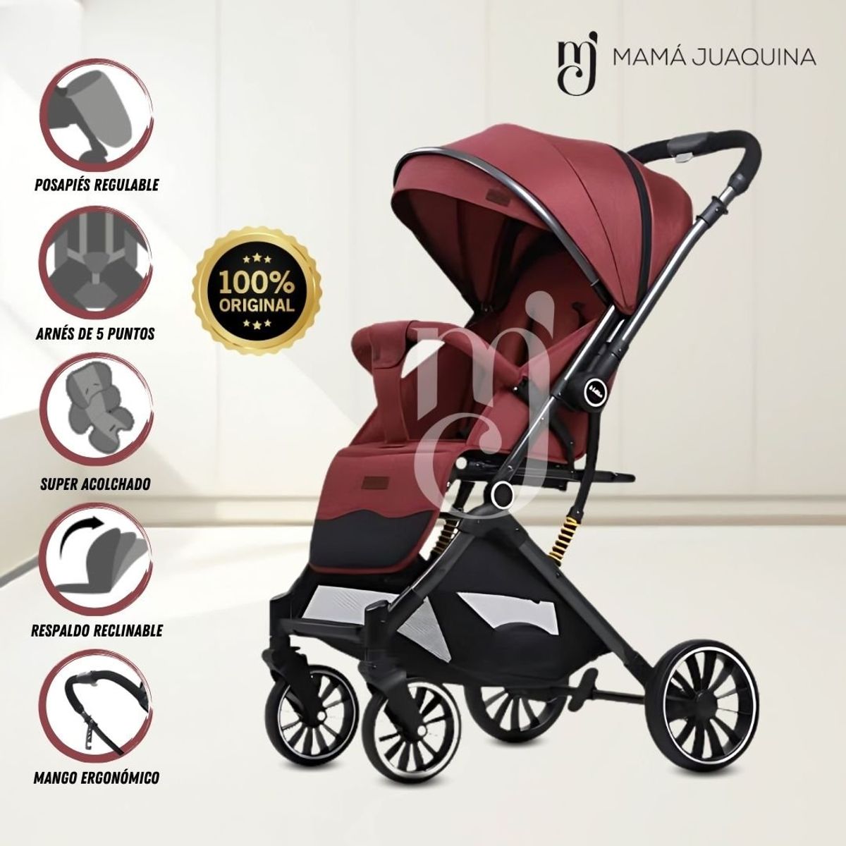 BABY - Coche Maleta «CHARL» Edición Limitada Borgoña