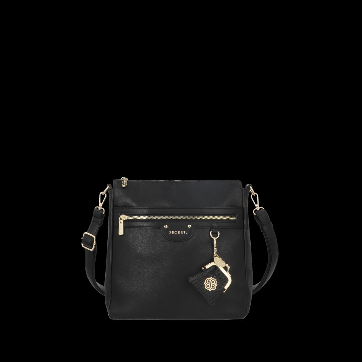 SECRET - Cartera Lisse Grande Black