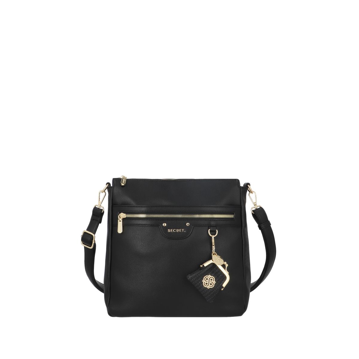 SECRET - Cartera Lisse Grande Black