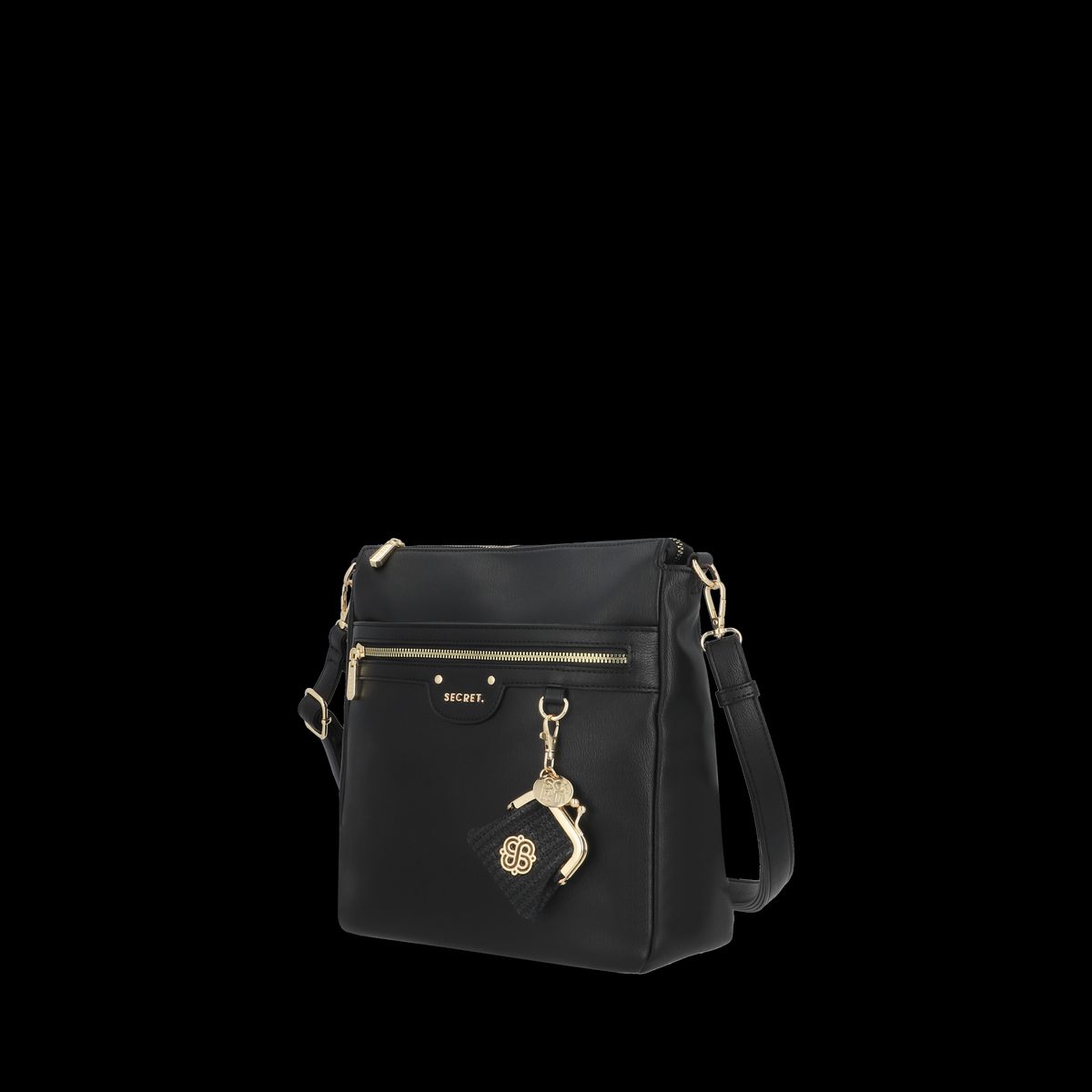 SECRET - Cartera Lisse Grande Black