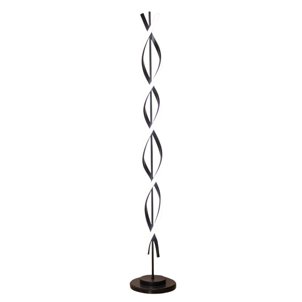 PANADECOR - Lámpara De Piso Panadecor Espiral Blanco Y Negro Moderno 155Cm Hierro
