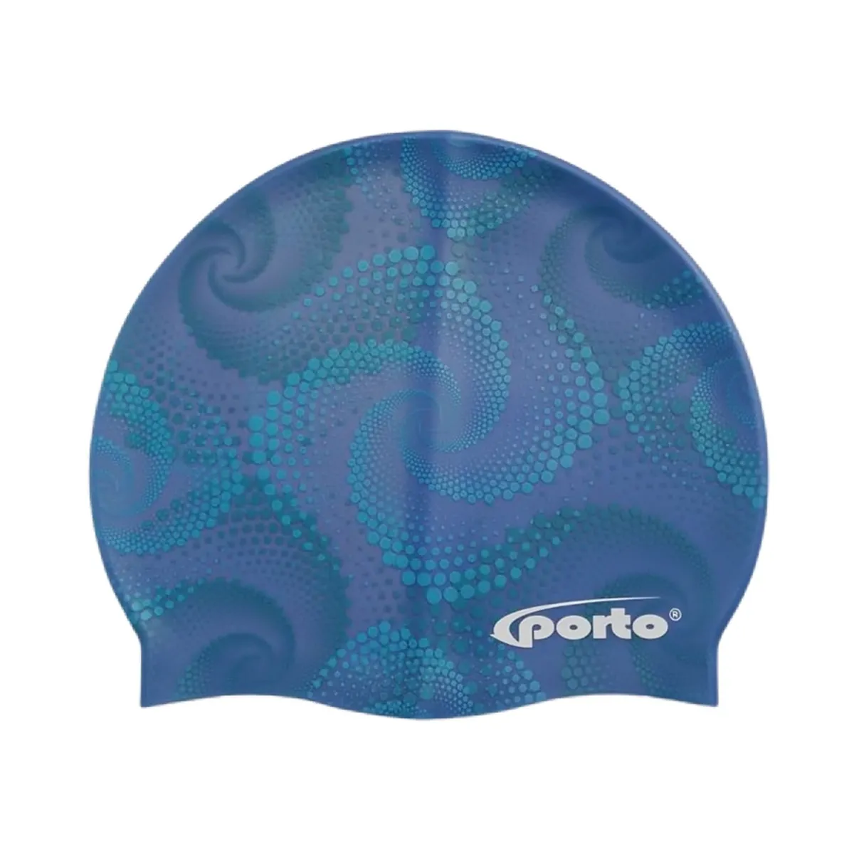 PORTO - GORRO PARA NATACIÓN DISEÑO ESPIRAL ESTÁNDAR PORTO AZUL