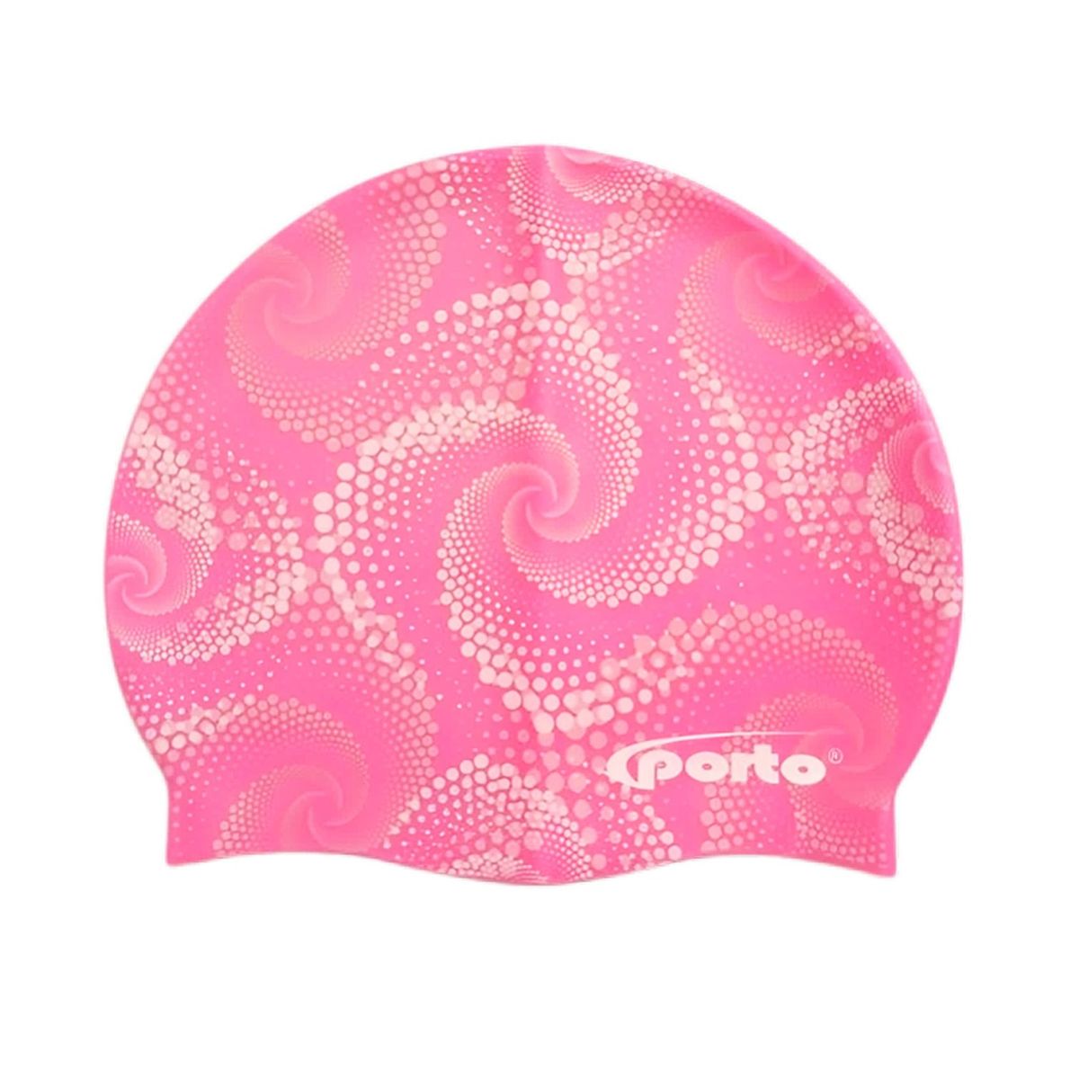 PORTO - GORRO PARA NATACIÓN DISEÑO ESPIRAL ESTÁNDAR PORTO ROSADO