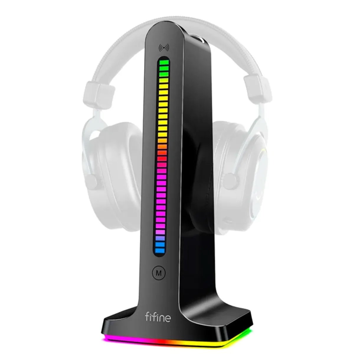 FIFINE - soporte de audifono fifine s3 para audifono con rgb negro