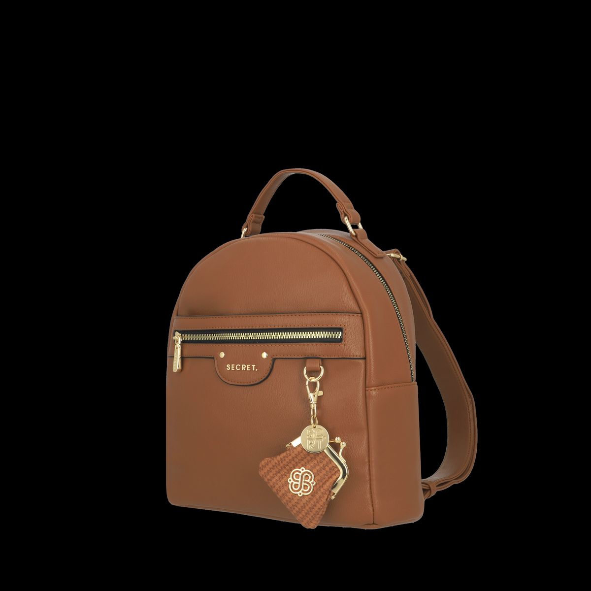 SECRET - Mochila Lisse Mediana Brown