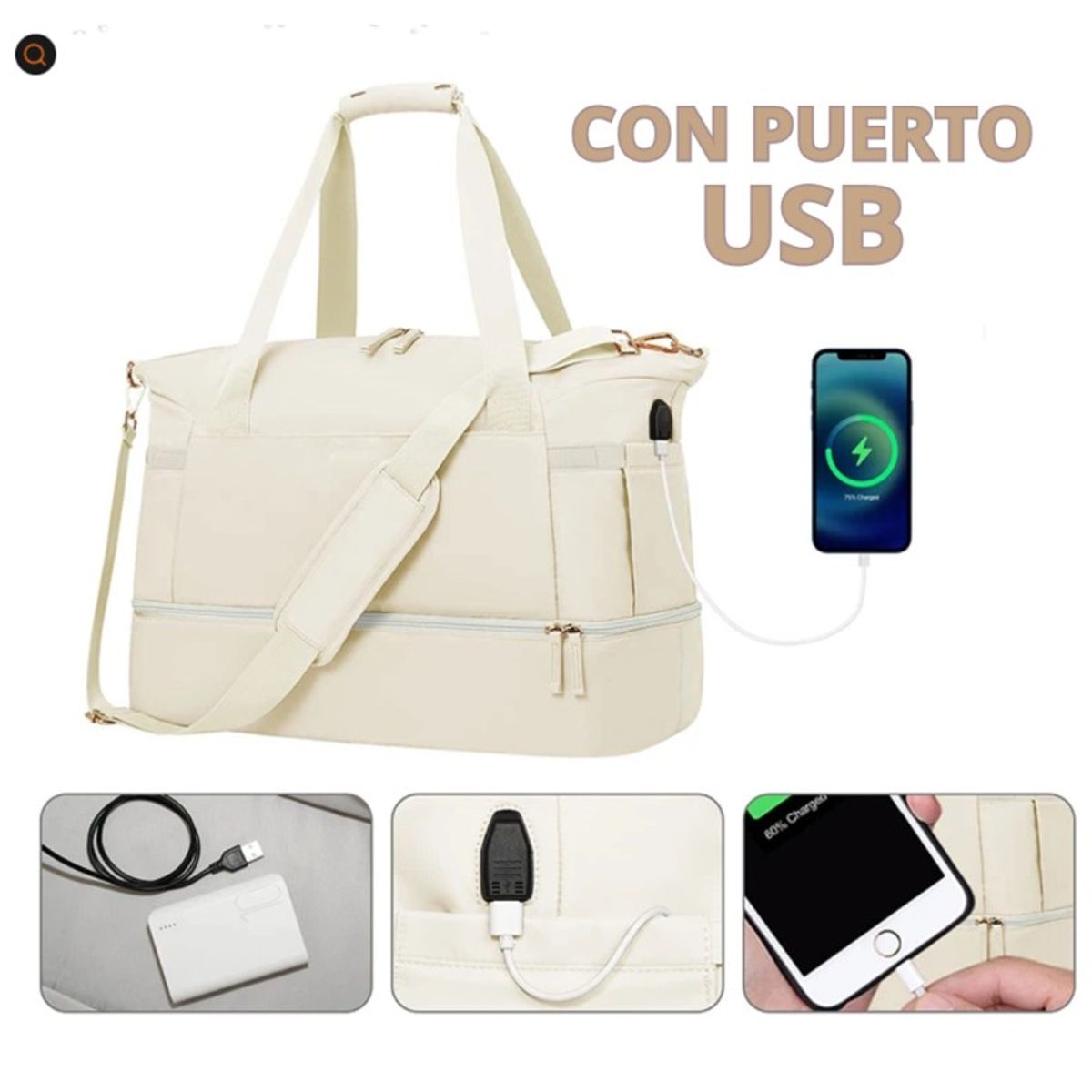 AURELA - DuffleBag - Bolsa deportiva con gran capacidad y neceser para mujer