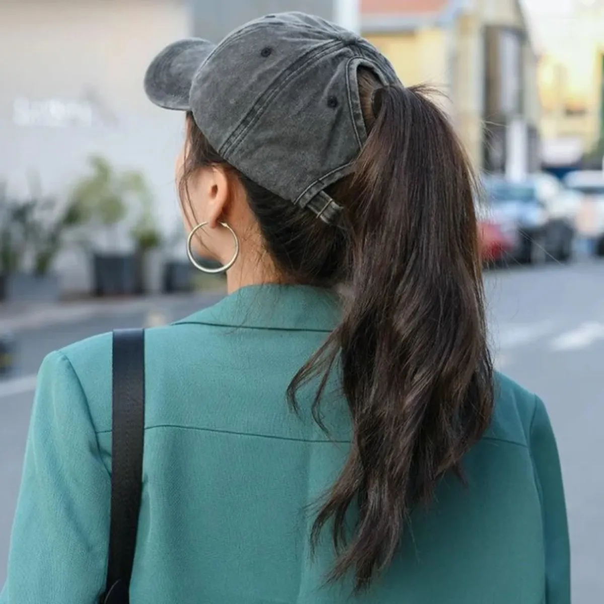 AURELA - PonyCap - Gorra con agujero para cola y protección solar