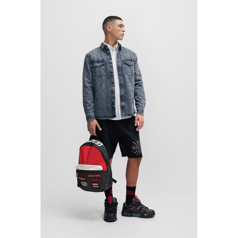 HUGO BOSS - Hugo - Mochila con bloques de color y parches de temporada