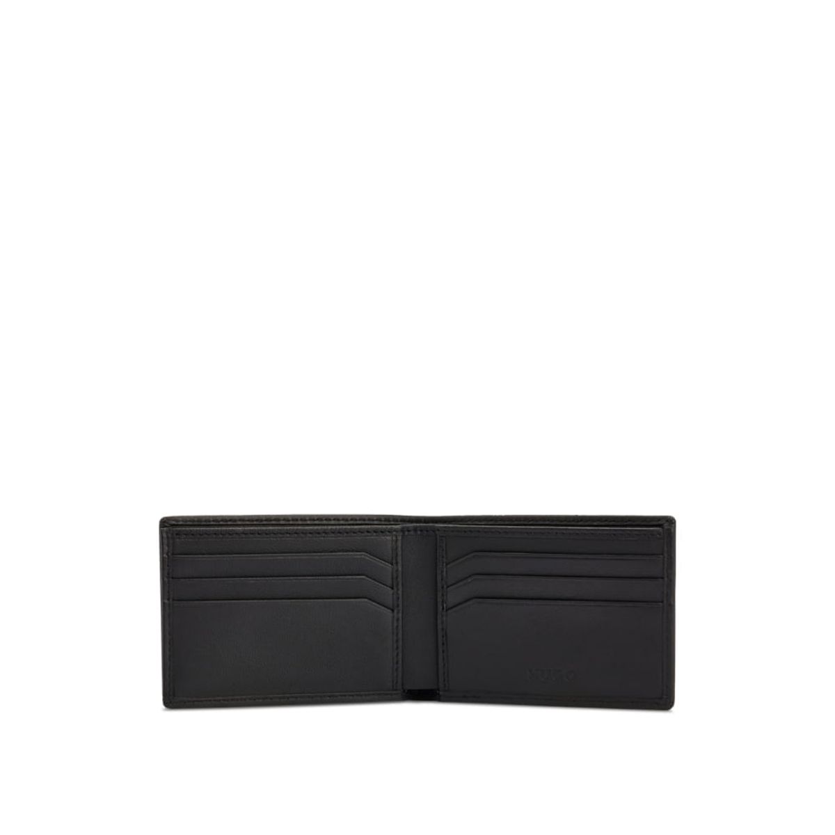 HUGO BOSS - Hugo - Billetera de piel de napa con logo apilado