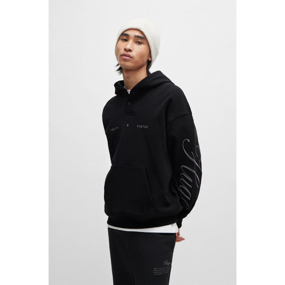 HUGO BOSS - Hugo - Sudadera con capucha de rizo de algodón