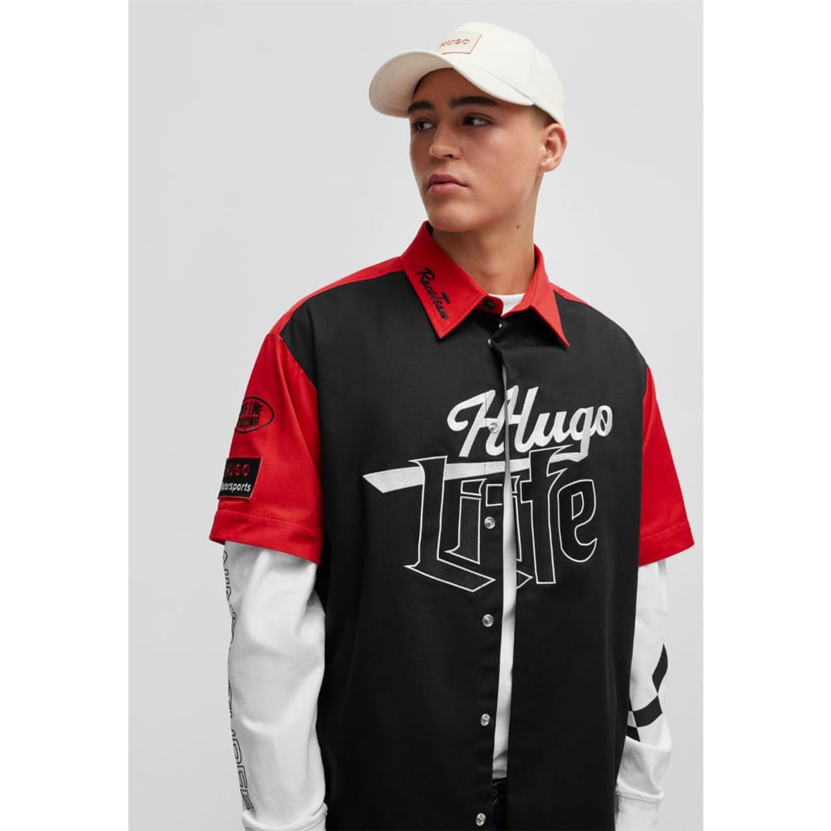 HUGO BOSS - Hugo - Gorra de sarga de algodón con etiqueta con logo