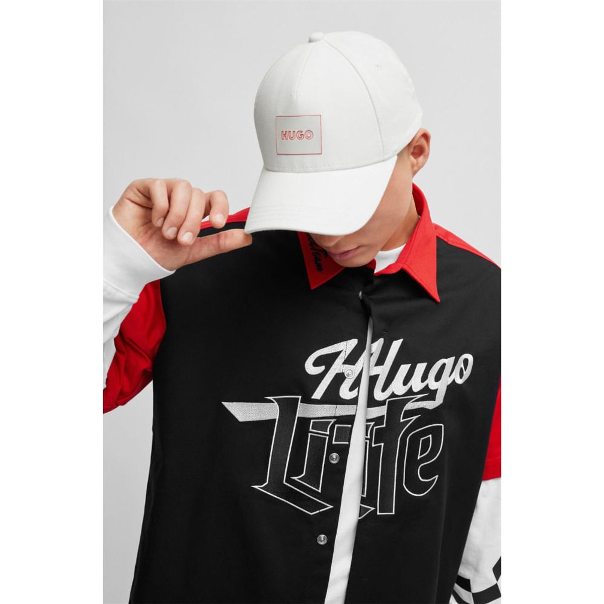 HUGO BOSS - Hugo - Gorra de sarga de algodón con etiqueta con logo