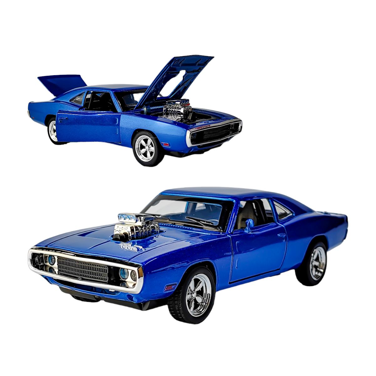 GENERICO - Dodge charger Toreto 1970 carro escala AZUL