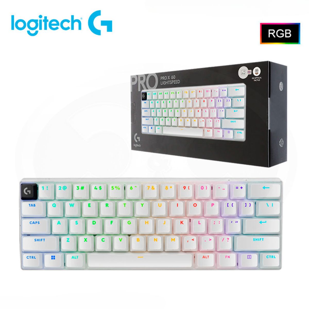 LOGITECH - TECLADO LOGITECH PRO X 60 LIGHTSPEED BT/ÓPTICO/65 HRS/RGB WHITE