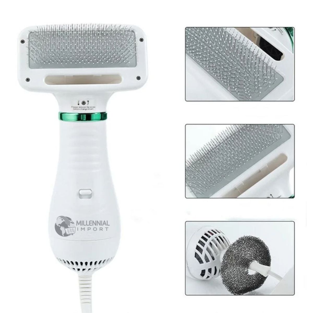 GENERICO - Secador de Pelo Portátil para Perros y Gatos 2 En 1