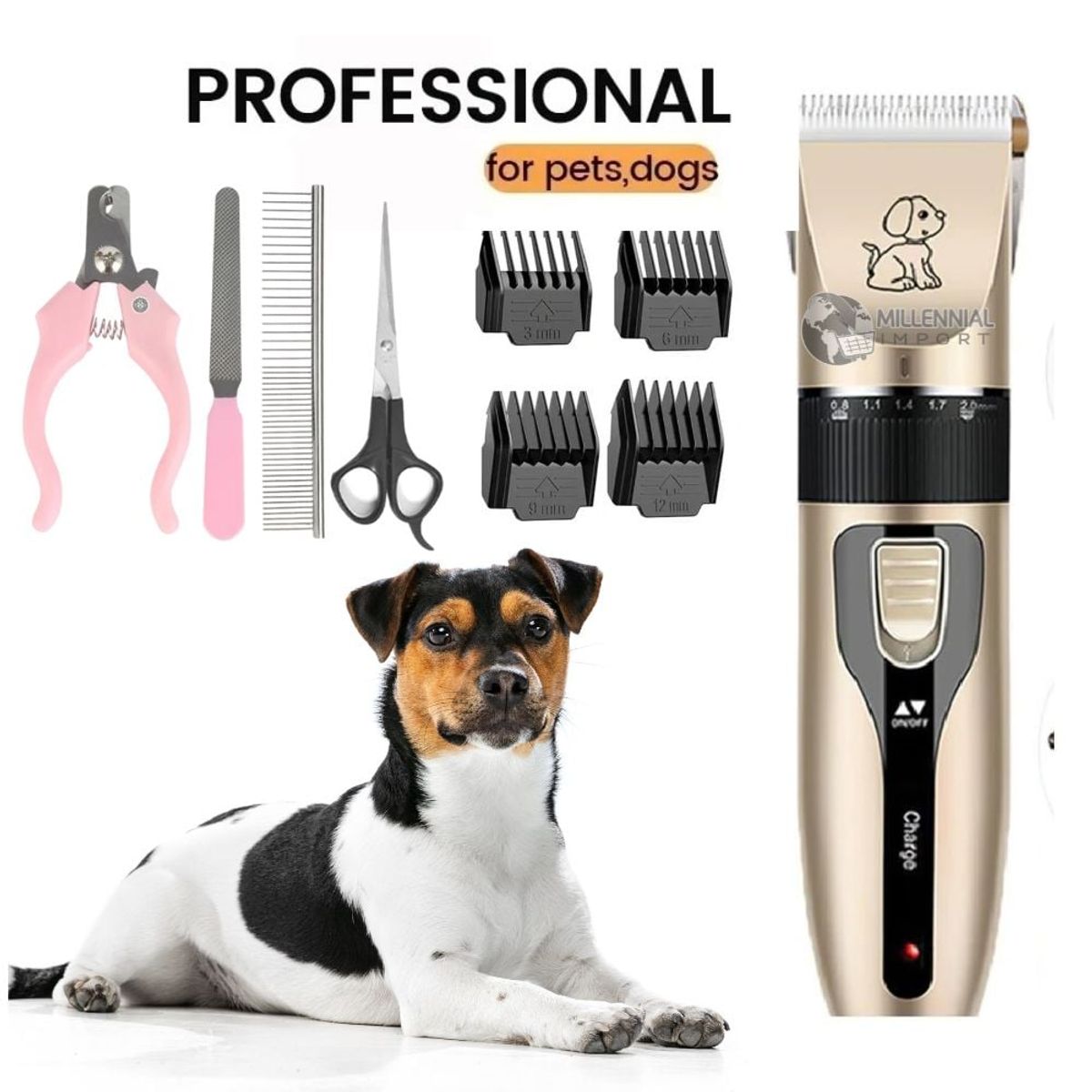GENERICO - Maquina de Corte Profesional para Mascota Kit Inalámbrico