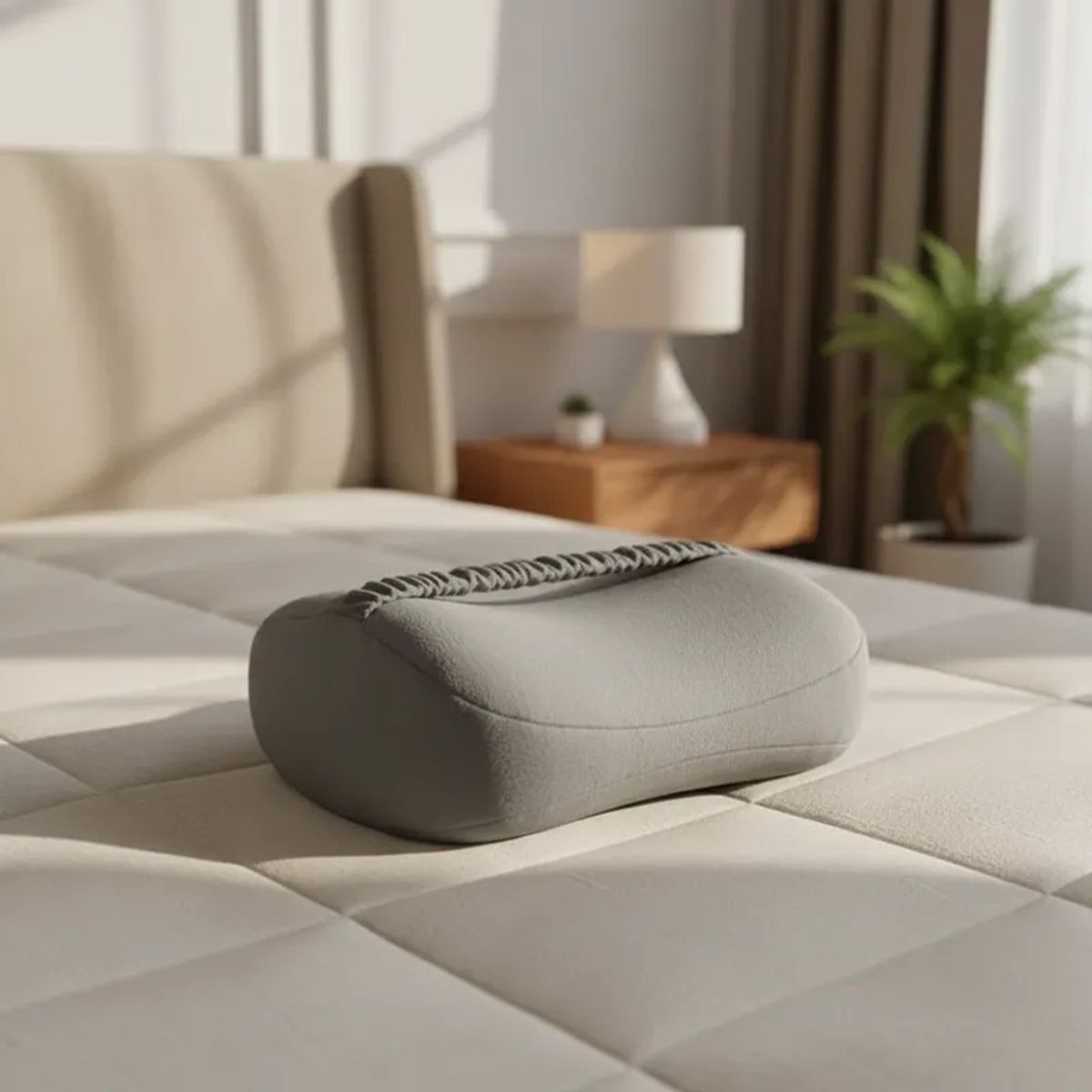 JPSYSTEMS - Cojin reposa rodilla para dormir con espuma viscoelastica + funda ploma lavable BC-042