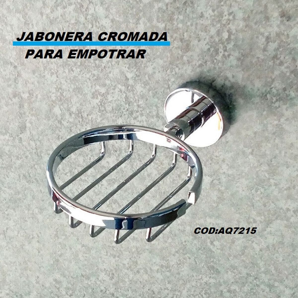 GENERICO - PORTA JABON  PARA BAÑO CROMADO ROMA Aq7215