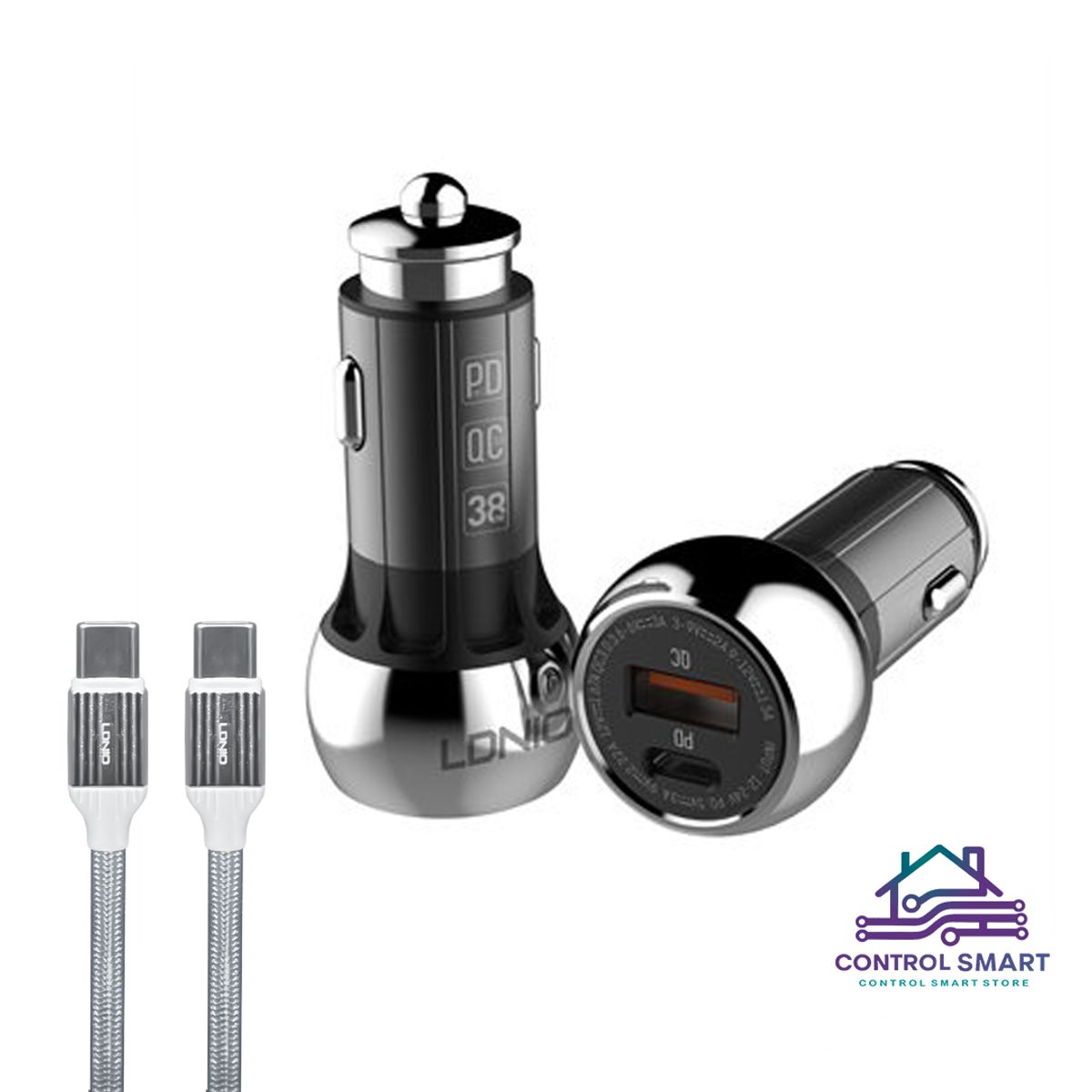 LDNIO - Cargador de Auto Fast Charging 3.0 para Galaxy S20 Ultra, S21, Plus