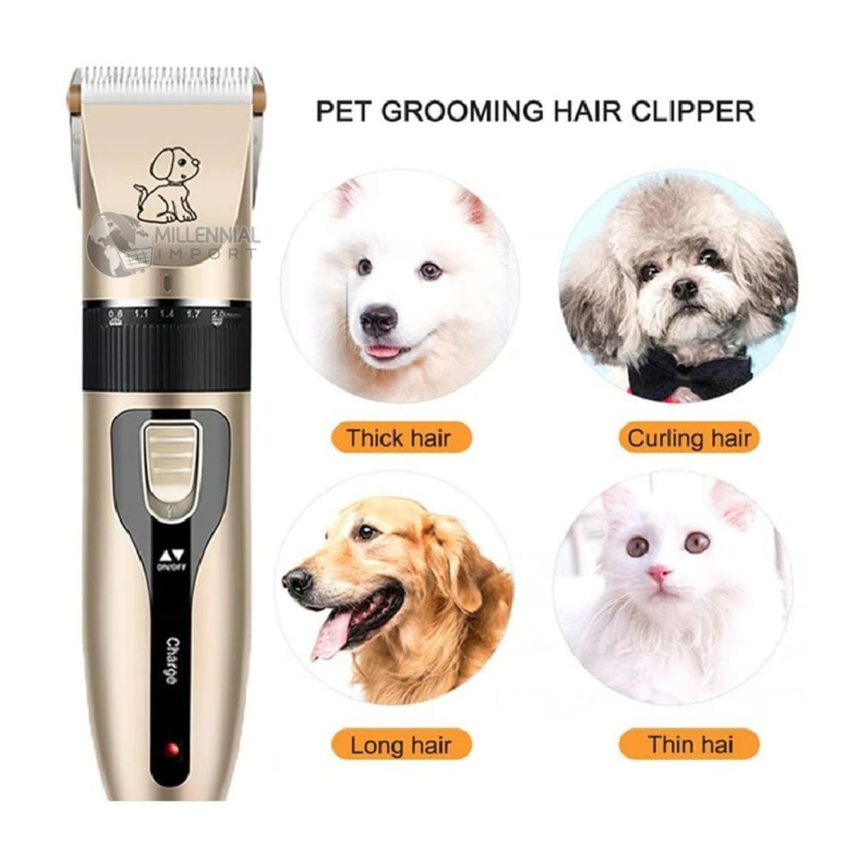 GENERICO - Set de Corte de Pelo para Mascota + Accesorios Completo