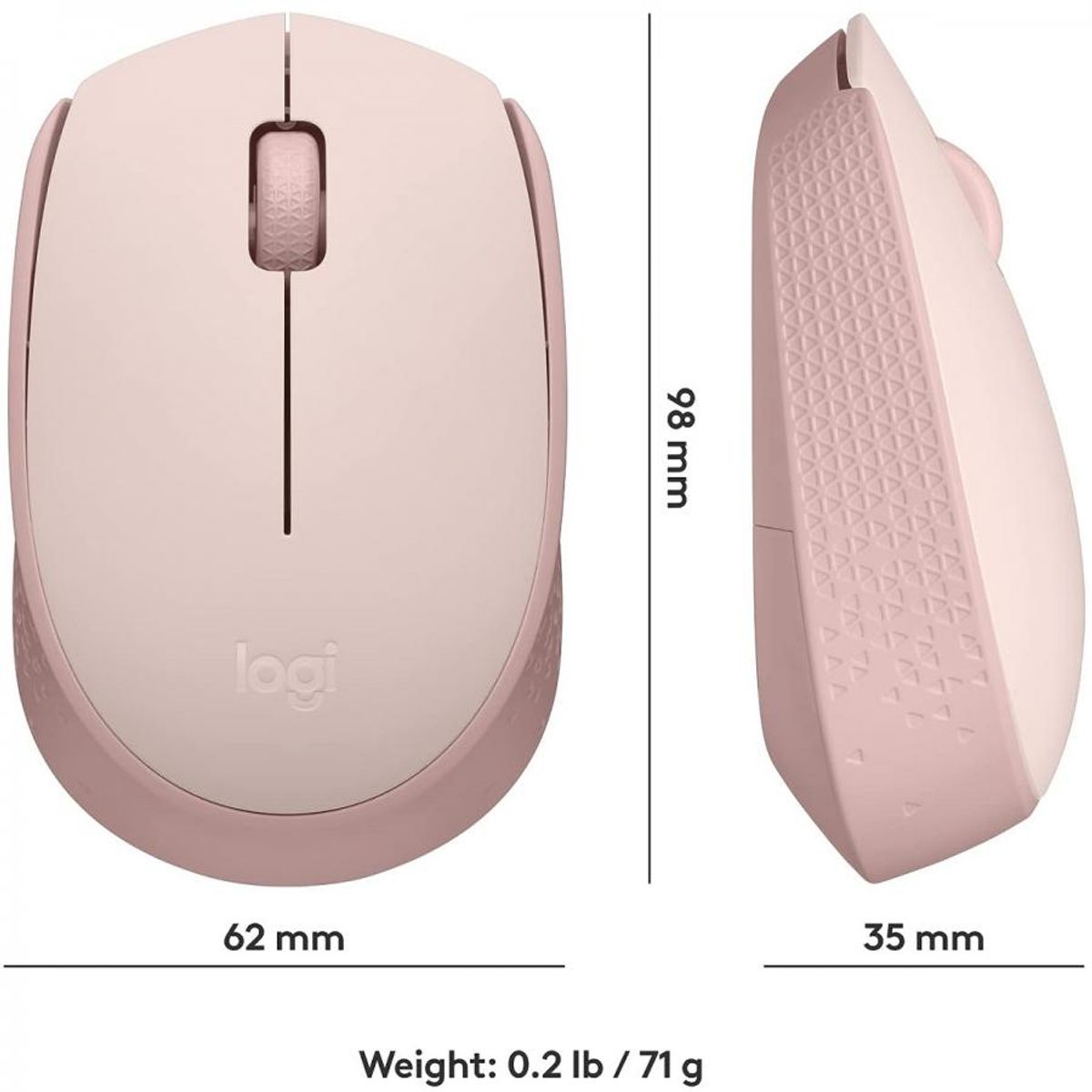 LOGITECH - Mouse Logitech M170 Wireless rosa