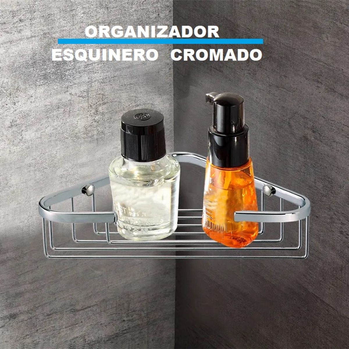 GENERICO - ORGANIZADOR DE BAÑO ESQUINERO CROMADO BRILLANTE