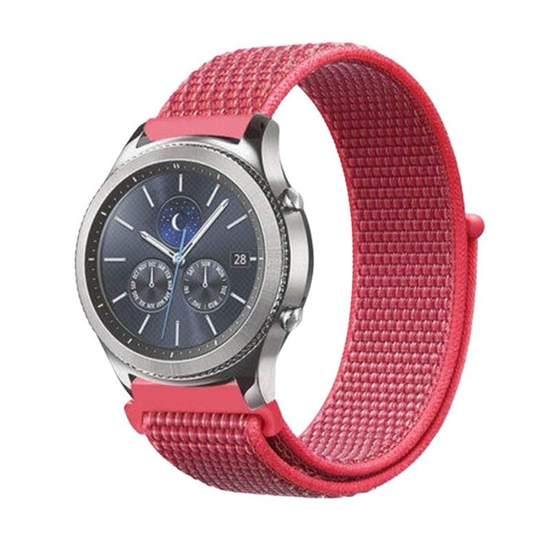 GENERICO - CORREA DE NYLON PARA HUAWEI GT2-GT3-GT4-GT5 46 MM-PRO-SE ROJO