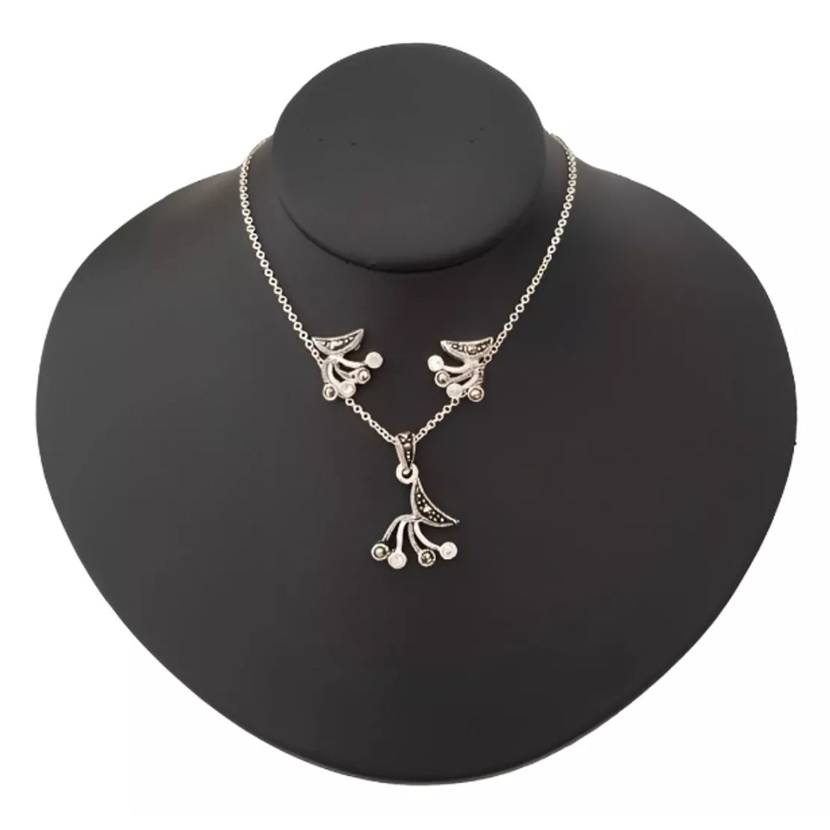 GENERICO - Aretes Collar Novia Regalo San Valentín Cristales Plata 925