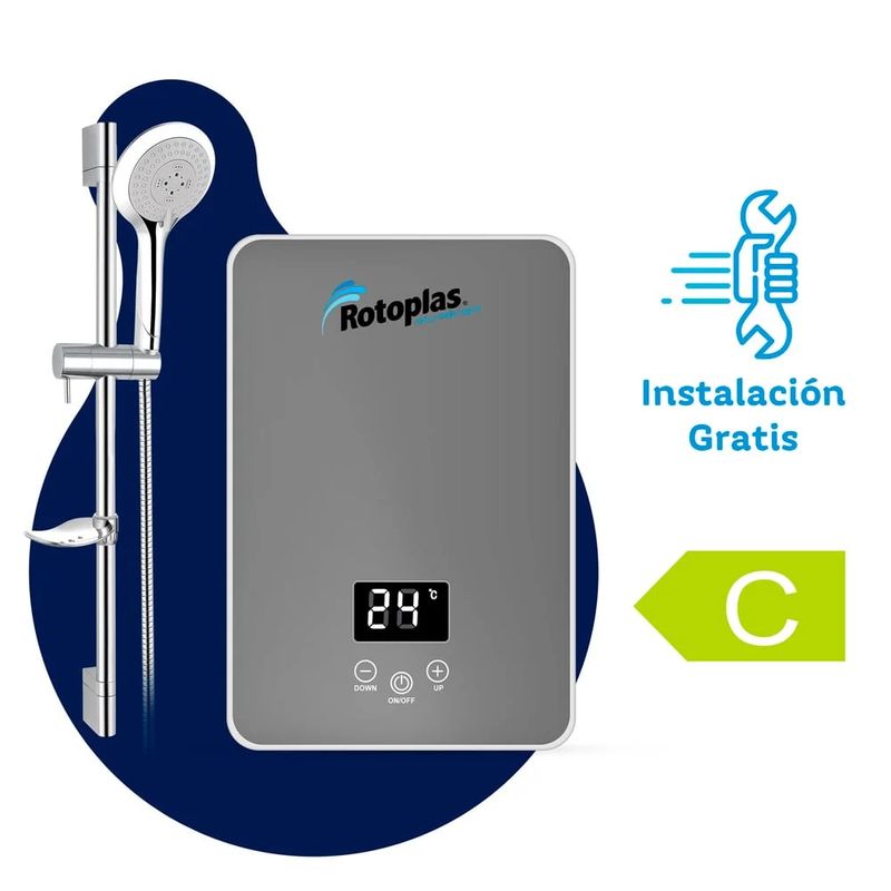 ROTOPLAS - RAPIDUCHA INSTANTÁNEA ROTOPLAS SILVER PANTALLA DIGITAL
