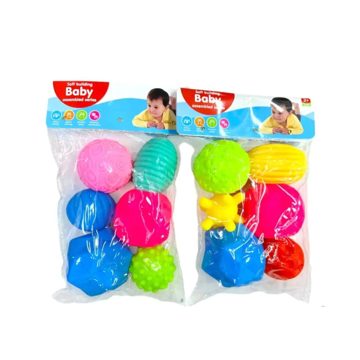 Juego de Pelotas Sensoriales de Texturas para Bebés GENERICO