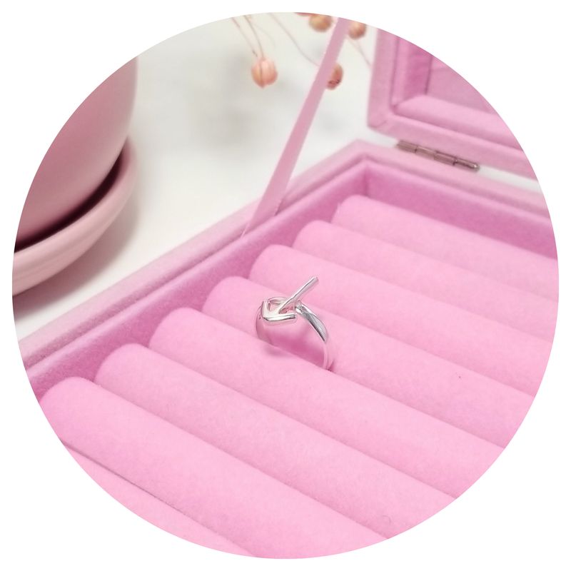 GENERICO - Anillo Novia Flecha Sortija Regalo San Valentín Plata 950