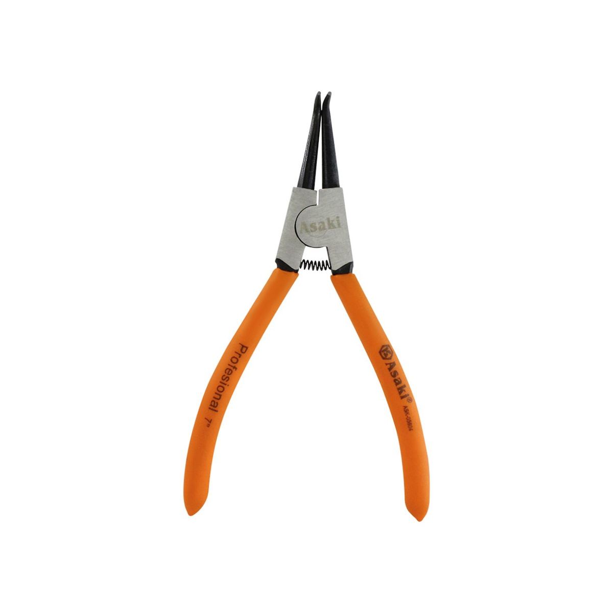 ASAKI - Alicate Saca Seguro 7″ Exterior Curvada Goma