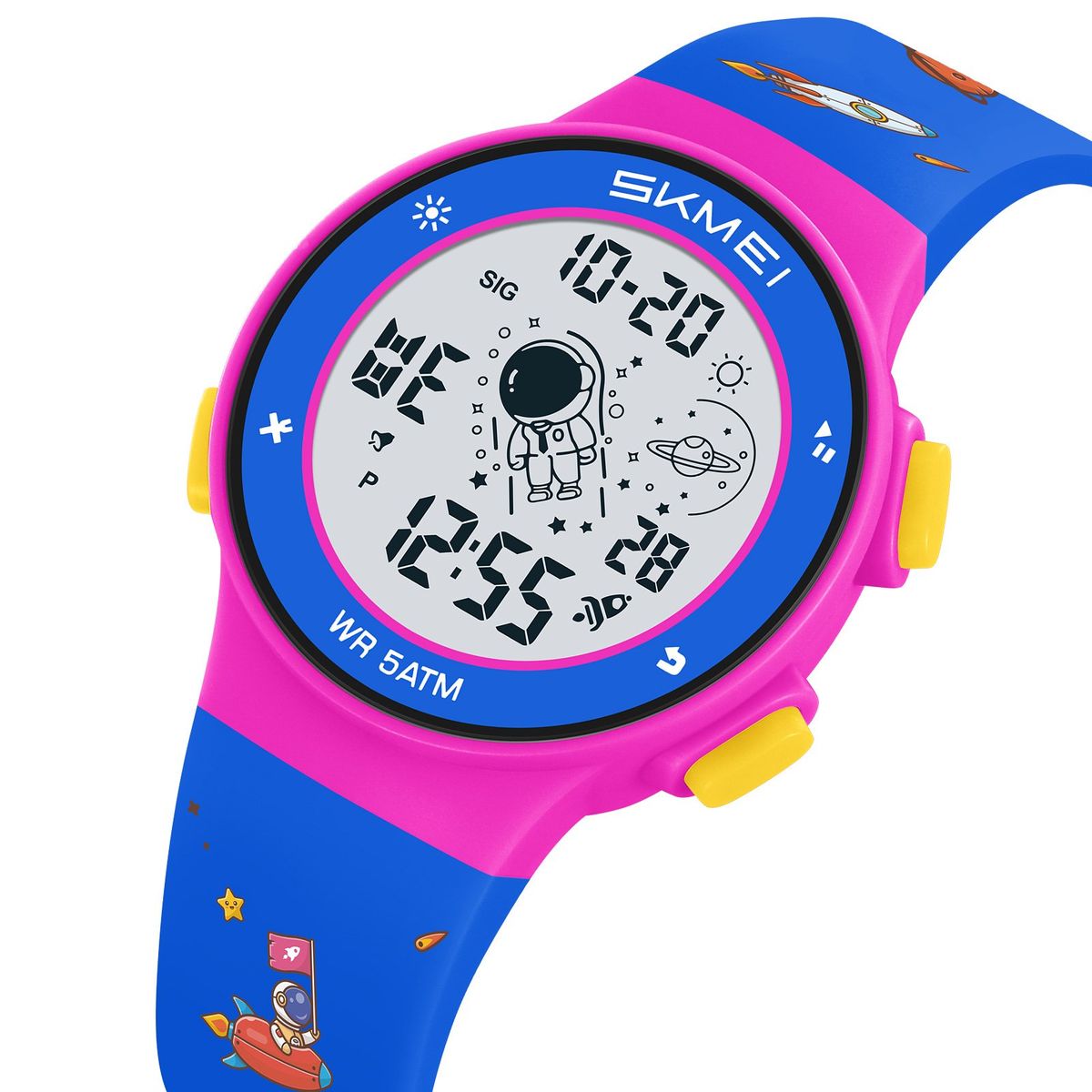 SKMEI - Reloj Skmei 2267 Azul Nave Espacial con luces