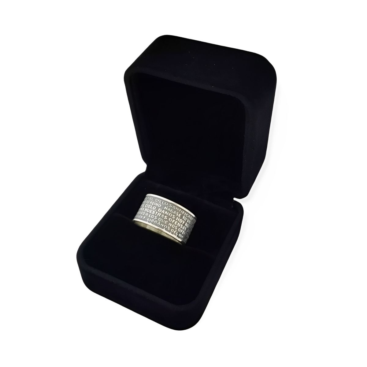 GENERICO - Anillo Hombre Padre Nuestro Religioso Joya Regalo Plata 950