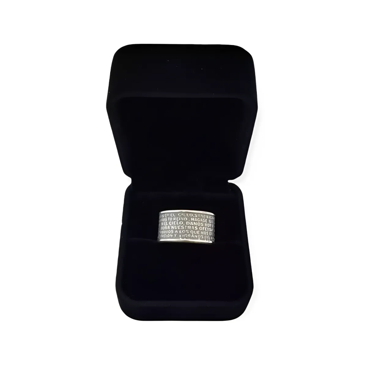 GENERICO - Anillo Hombre Padre Nuestro Religioso Joya Regalo Plata 950