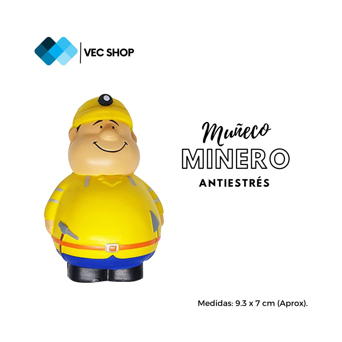 GENERICO - Muñeco Minero Antiestrés x 50 unidades