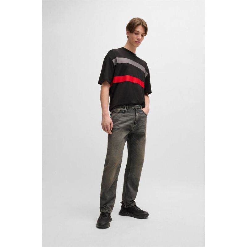 HUGO BOSS - Hugo - Jeans regular fit x RB en denim elástico marrón