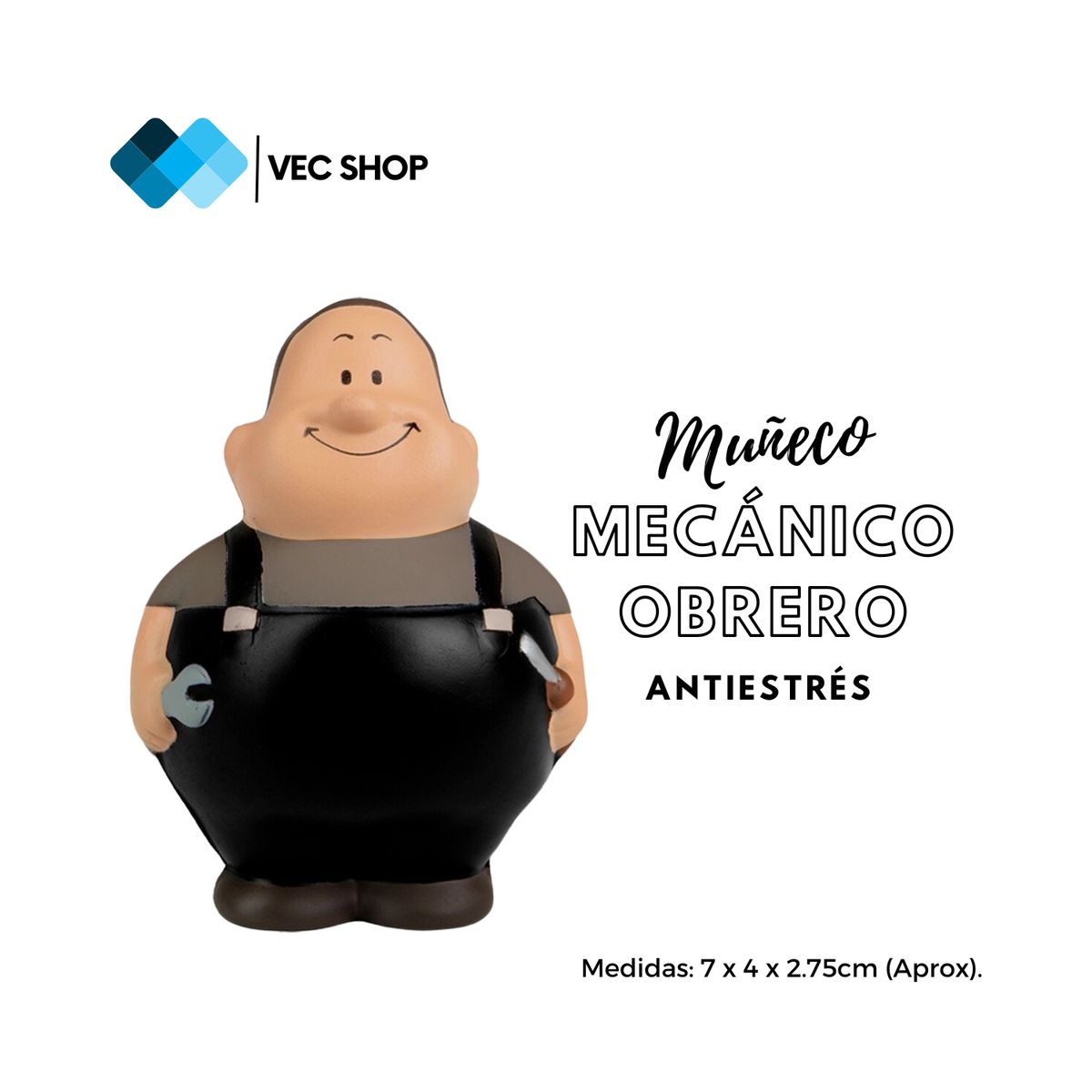 GENERICO - Muñeco Mecánico Obrero Antiestrés x 50 unidades