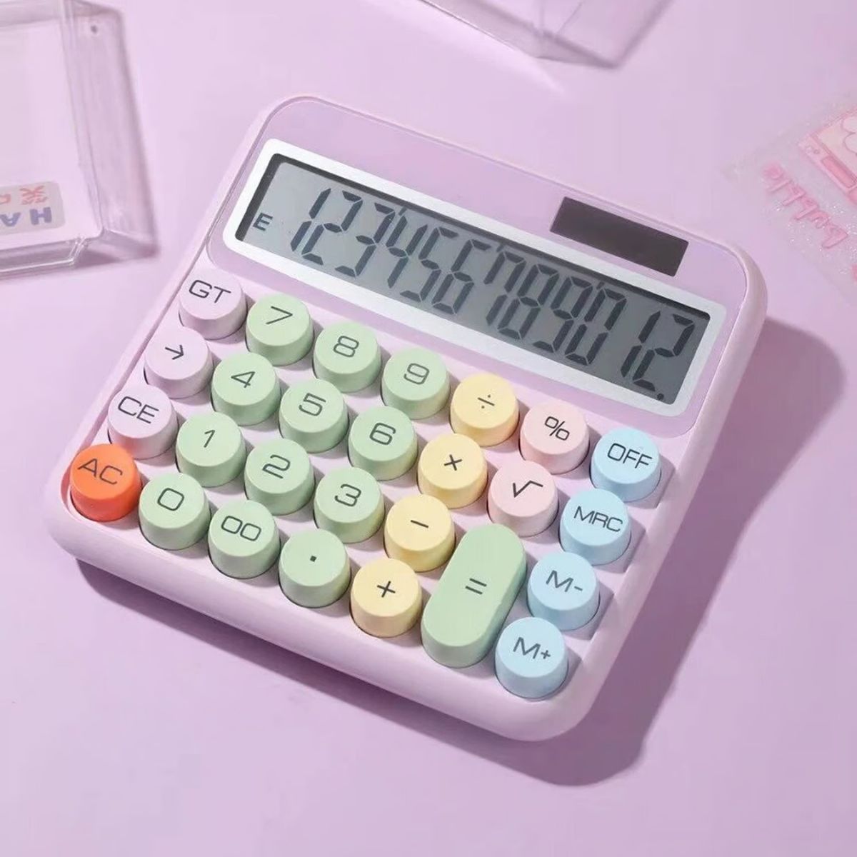 GENERICO - CALCULADORA DIGITAL KAWAI LILA