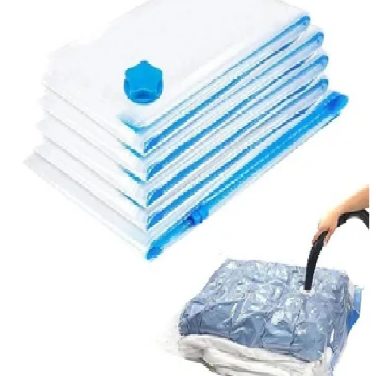 GENERICO - BOLSA DE ROPA COMPRESORA AL VACIO 70X100 CM