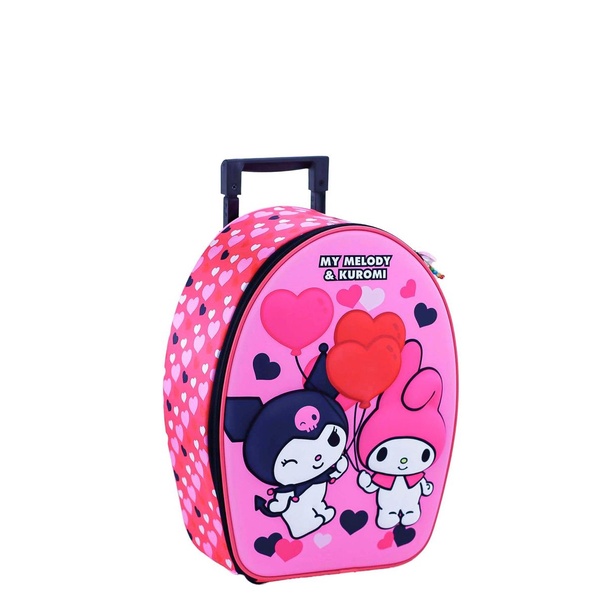 SCOOL - SET MOCHILA KUROMI MY MELODY OFICIO MALETA RUEDAS NIÑA EVA 3D 3 PIEZAS