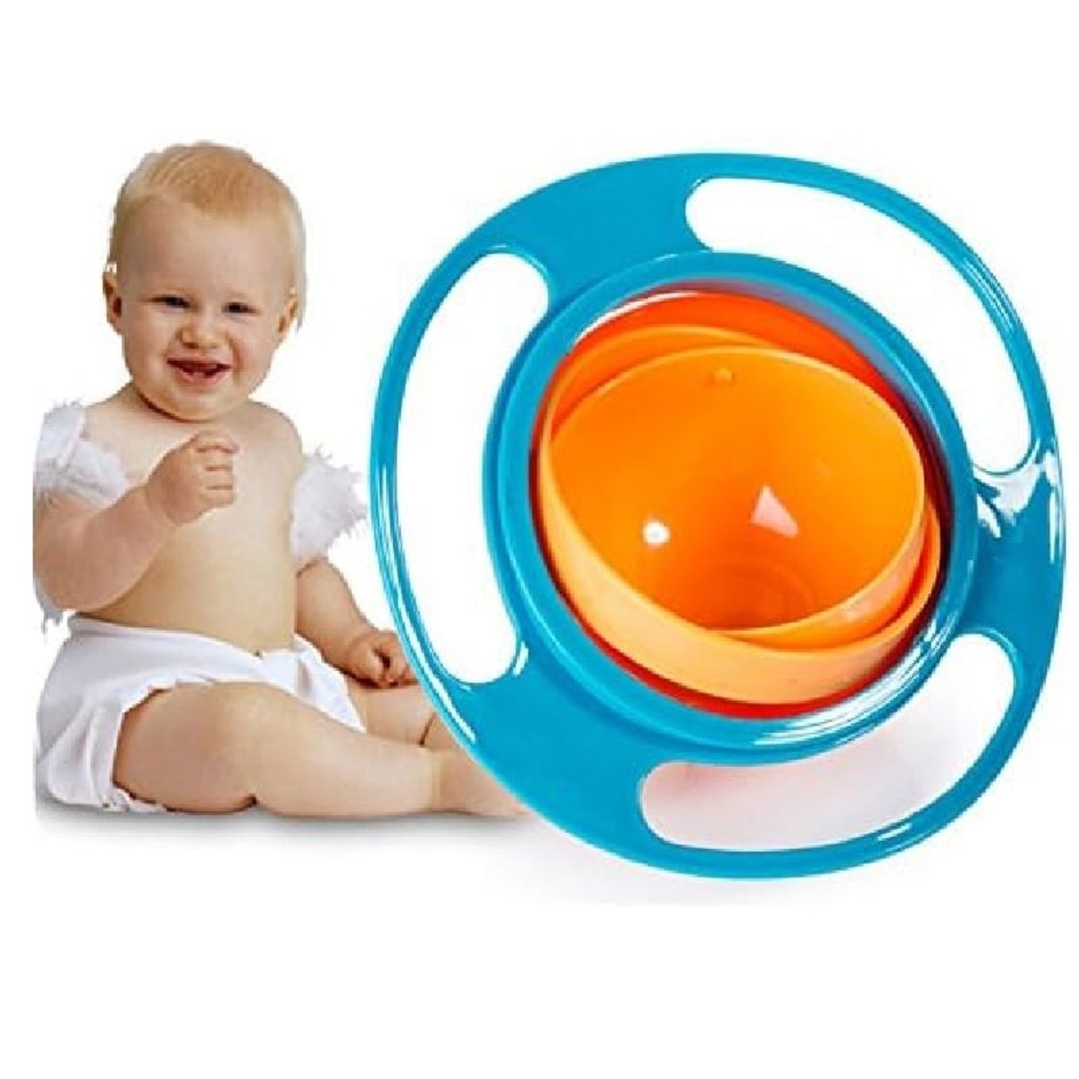 GENERICO - Plato giratorio antiderrame gyro bowl para bebé verde