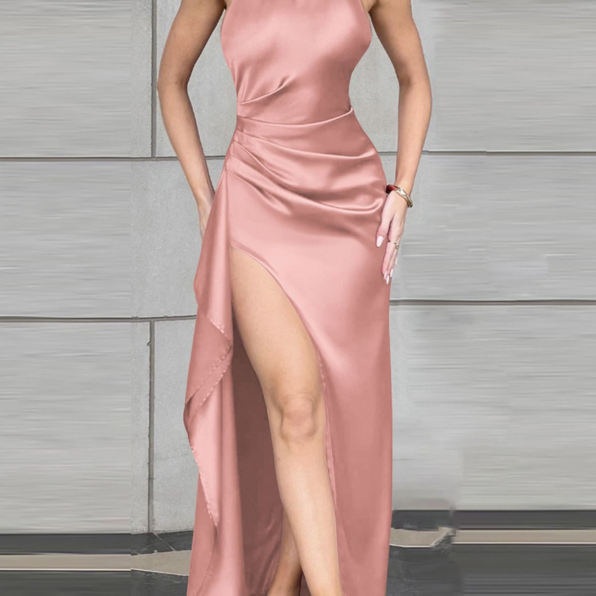 BLWOENS - Vestido casual de para mujeres - Rosa