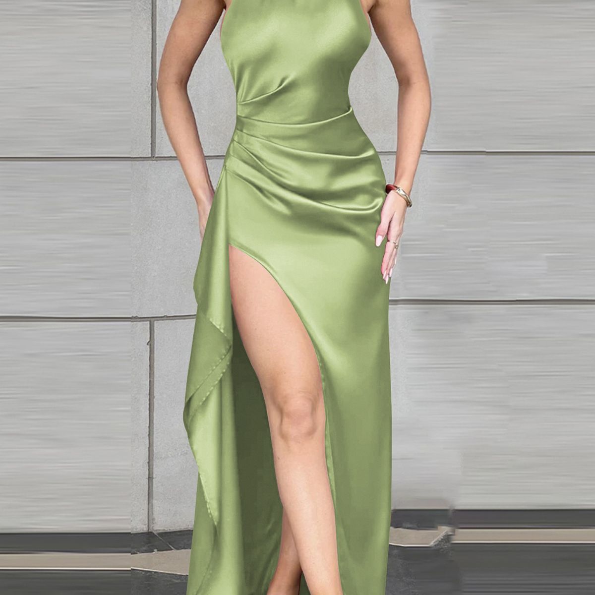 BLWOENS - Vestido casual de para mujeres - Verde