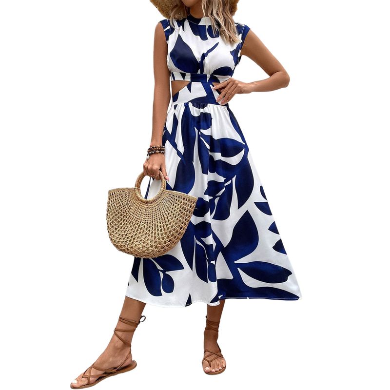 BLWOENS - Vestido casual de para mujeres - Azul