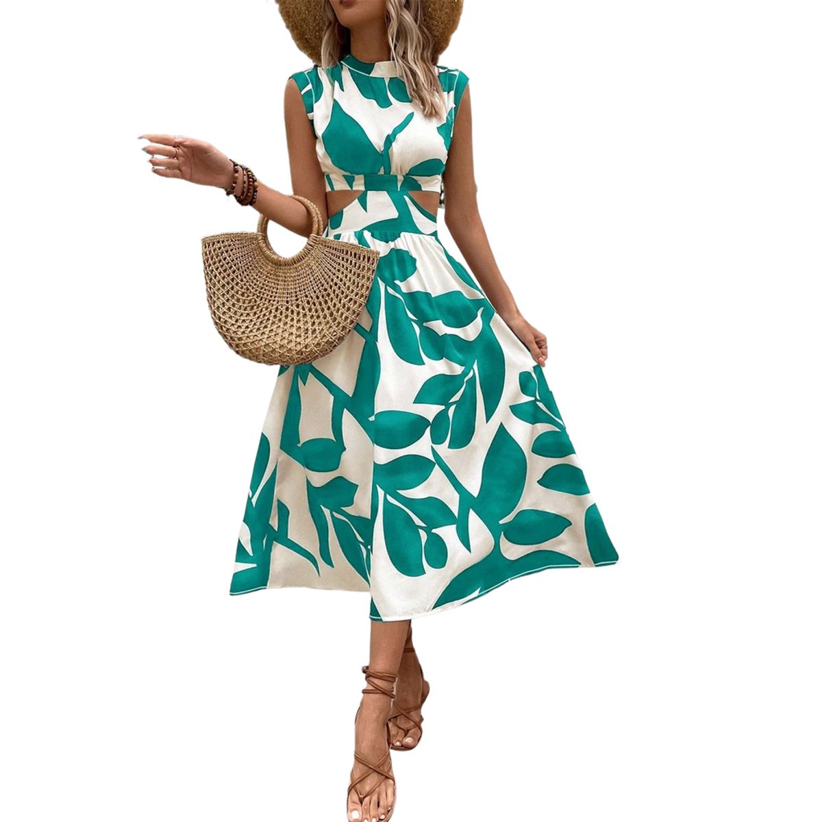 BLWOENS - Vestido casual de para mujeres - Verde