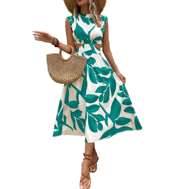 BLWOENS - Vestido casual de para mujeres - Verde